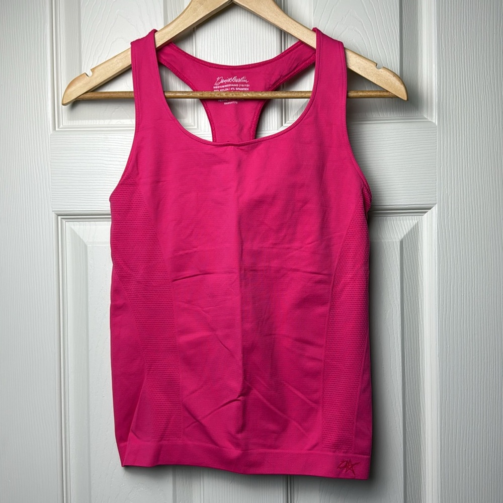 Denise Austin Athletic Racerback Tank Top with built in shelf bra M (10/12) Pink